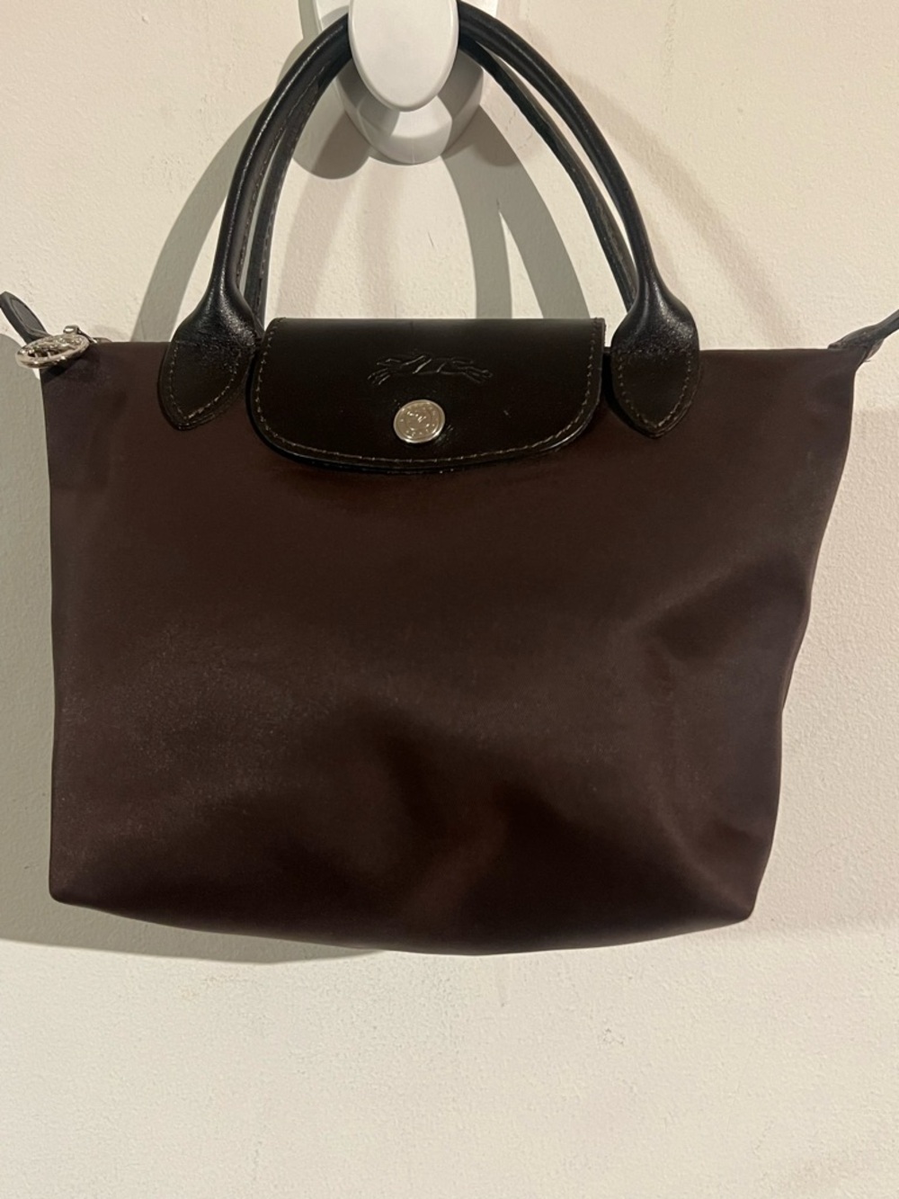 Longchamp Le pliage brown Xs nylon bag